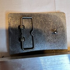 Vtg B&T Rectangular Belt Buckle Brass Stamp Cold Chamber Die Casting Machine