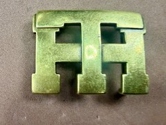 Tommy Hilfiger Monogram TH American Clothing Brand Apparel BrassTone Belt Buckle