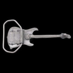 Electric Guitar Bass Amp Musician Rock Band Pearly Belt Buckle