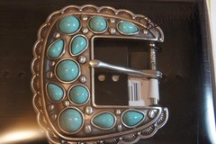 Blazin Roxx Western Chunky Faux Turquoise Stones belt buckle 37931