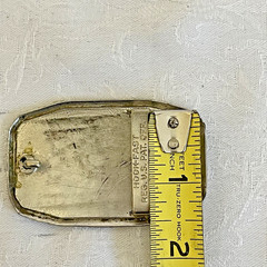 Vintage Hook-Fast Engraved Belt Buckle EDD Initials Silver Tone Western 3”