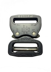 AustriAlpin ANSI Cobra 38mm Matt Black Buckle- Male Adj Female Fixed -FX38MVF-B
