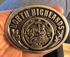 North Highland California (state collector series) belt buckle 1987 Silver Plate
