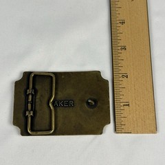 Vintage Rockwell Graphic Systems Newsliner Goss Belt Buckle Brass Industrial