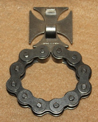 WEST COAST CHOPPERS Chain Belt Buckle Bottle Opener Metal Silver