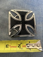 IRON CROSS BELT BUCKLE maltese cross chopper motorcycle outlaw biker buckle