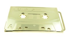 Rock Star Old School Cassette Tape Gold Plated Metal Belt Buckle