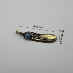 Brass Feather Charm,Necklace DIY Pendants,Keychain Charm,Jewelry Charm lot