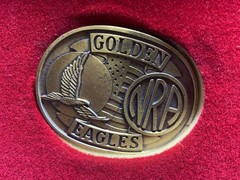 Vintage NRA Golden Eagles Belt Buckle with Original Box
