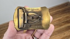 Vintage Remington Arms 1816 Flintlock Rifle belt Buckle 1976 USA Made Brass