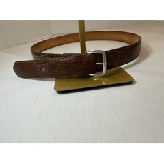 Belt 3-D DDD Belt 42 Brown Embossed Leather Tooled Western Cowhide Silver Buckle