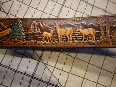 Vintage 1977 Bergamot Belt and Buckle Brass Deer Buck Doe Antlers Western