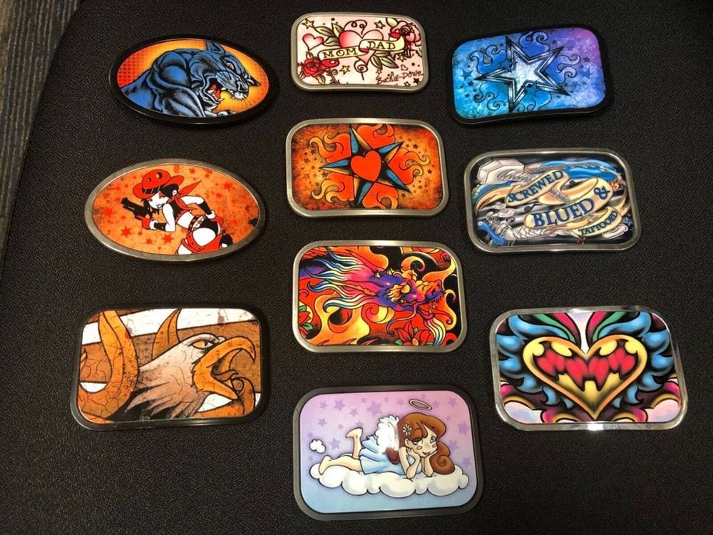 Vivid Color and Style Belt Buckles Choose From 10 Different Options NEW