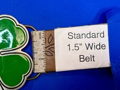 Lucky Four Leaf Clover Fine Pewter 2001 Great American Products Belt Buckle