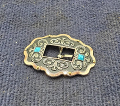 (QTY 5) TexHas Copper Buckle Western Sunset Copper Buckle 3/4&Prime; Belle&rsquo;s