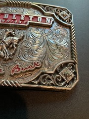 RARE FIND Pendleton Whisky Belt Buckle Let&rsquo;er Buck Montana Silversmiths LE