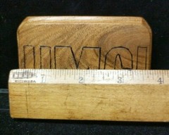 Great Fun Fashionable Hand Carved Wooden UMCI Belt Buckle Motorcycle Medical