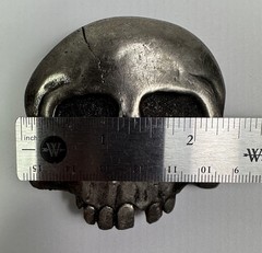Vintage 1976 Skull Head Belt Buckle Great American Buckle Company