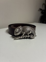 Chameleons Belt Buckle – Artistic Silver Finish