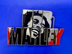 BOB MARLEY Block Letters Jamaica Iconic Reggae Music Artist Reggae Belt Buckle