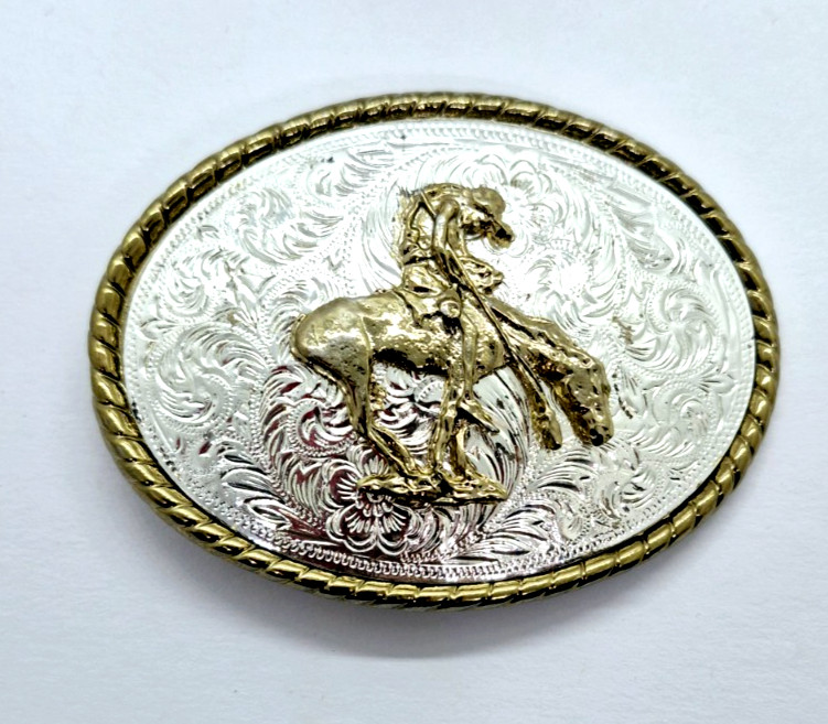 Vintage End Of The Trail – Native American Belt Buckle Fits 1 1/2&Prime; Belts USA