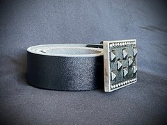 “Visitors Over Cairo” Industrial Studded Belt Buckle – Darren McNeese Archive