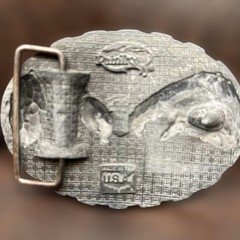 Harley-Davidson Vintage Buckle 70s-80s Harley RainTree Bald Eagle head x 2