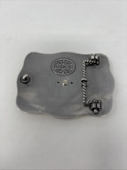 Crumrine Western Rectangle LONGHORN SKULL Belt Buckle.