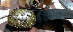Vintage Western Cowboy Belt – Retro Buckle Printed Belt for Men & Women