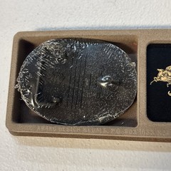 Tornado Great Bucking Bull Brass Belt Buckle National Cowboy Hall of Fame