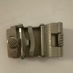 VTG Nike Logo Metal Silver Men&rsquo;s adjustable Clip Belt Buckle