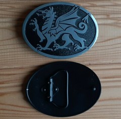 Dragon medieval oval belt buckle