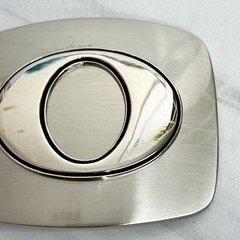 O Letter Initial Monogram Silver Tone Belt Buckle
