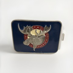 Fraternal Loyal Order of Moose PAP Belt Buckle Cast Metal Epoxy Front 2013 NEW