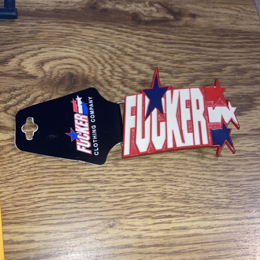 F*cker clothing Company Belt Buckle w/ Hidden bottle opener NEW