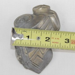 Vintage Corvette Car Shaped Embossed Metal Belt Buckle #4061
