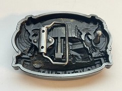 Truck Driver Belt Buckle Big Rig Semi Trucks American West USA Flag Trucker Belt