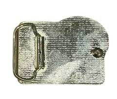 Army Airborne Belt Buckle Blue Enameled Parachute Military Mens 3&Prime;