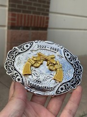 Western Buckle Gold Black Silver Guns 2nd Amend Cowboy 2 »Buckle Hebilla Vaquero