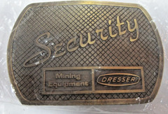 Dresser Security Belt Buckle, Mining Equipment, new in original unopened plastic