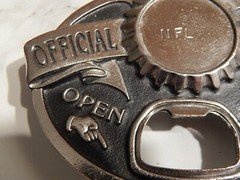TAILGATER BELT BUCKLE WITH BOTTLE OPENER SISKIYOU PEWTER (Place Your Own Decal)