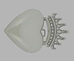 Heart Shaped Belt Buckles Crown Silver Chrome New Western Rodeo Metal Men Women