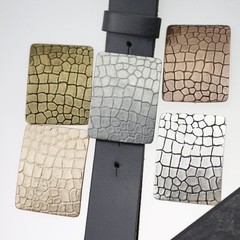 Croco Look Belt Buckle Zamak Raw – Striking Urban Style Industrial Design