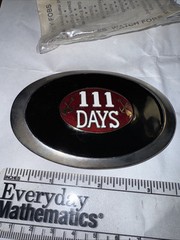 Vintage 111days Coal Miner Strike Memorial Silver Belt Buckle Rare Freeship