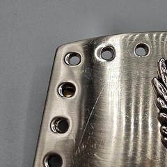 American Eagle Belt Buckle Brushed Nickel Pierced Edge High Relief Flying 3D