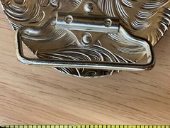 Western Buckle Gold Silver Red Horse Head Cowboy Oval 2 » Hebilla Vaquero