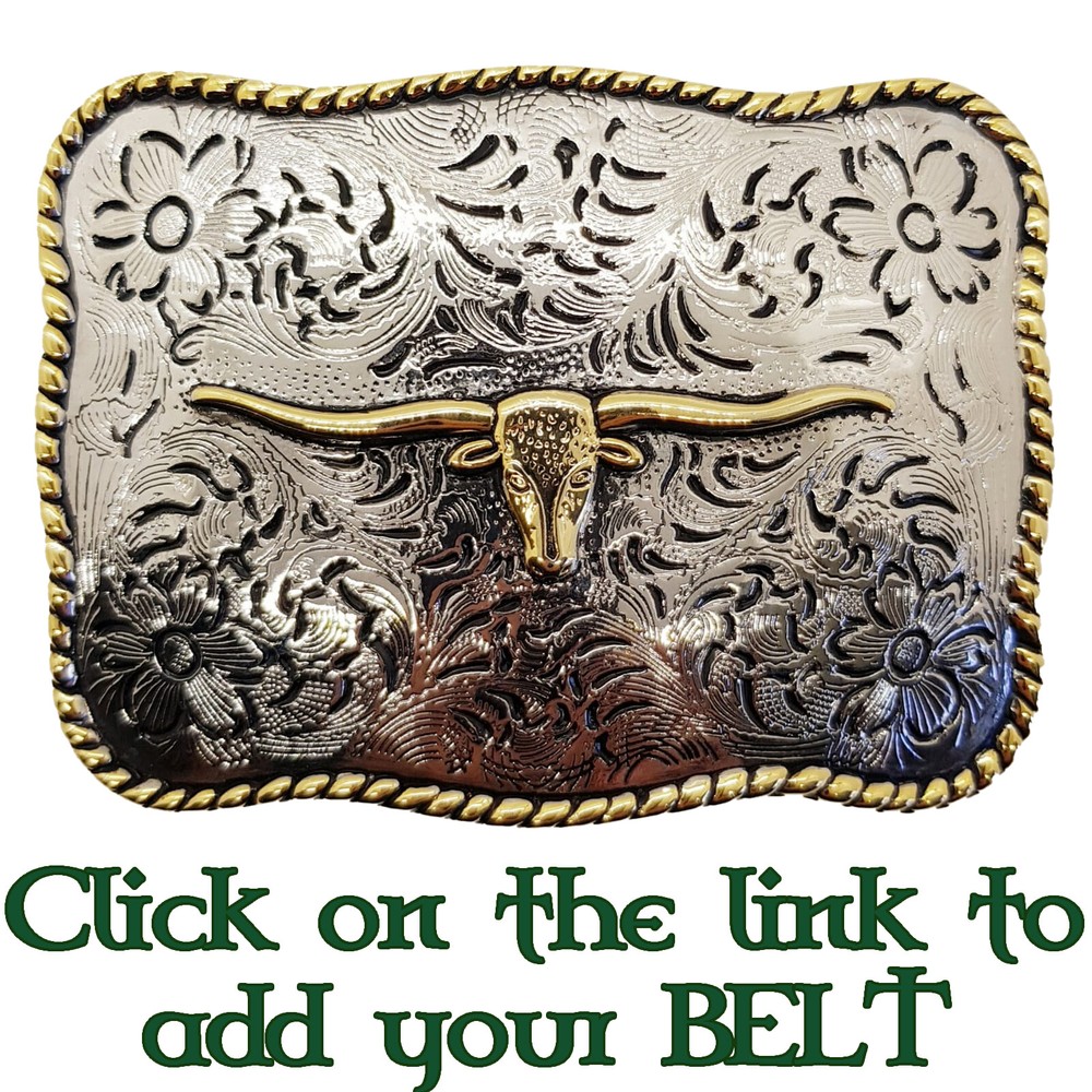 Longhorn Western Belt Buckle USA Cowboy Rodeo Bull Head Ox Texas Biker chrome