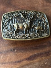 Men Metal Cowboys Belt Buckle Deer Nature Hunter Western Perfect Christmas gift