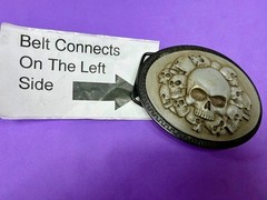 Multiple Skull Head Biker Gothic Punk Vibe Plastic Belt Buckle by Novelty