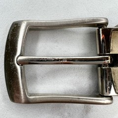 Perry Ellis Reversible Silver Tone Simple Basic Belt Buckle